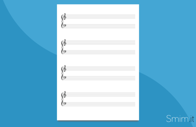 Spartito Vuoto Fogli Pentagrammati Da Scaricare E Stampare